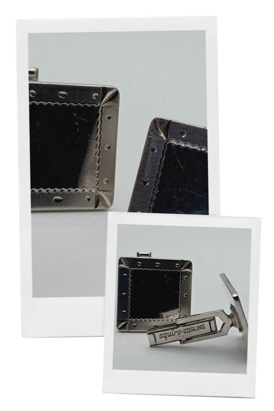 Vintage Sterling Silver Cufflinks – Signed Squire Sterling